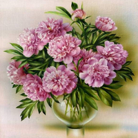 Без бренда «Пионы в круглой прозрачной вазе» в Пензе