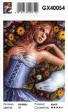 Картина по номерам 40x50 Дама в корсете среди цветов