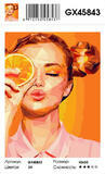 Картина по номерам 40x50 Портрет девушки с апельсином