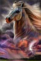 Без бренда «Белый конь на фоне ночной грозы» в Пензе в интернет-магазине  Без бренда «Белый конь на фоне ночной грозы» в Пензе