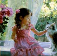 Без бренда «Девочка с кошкой на подоконнике» в Пензе в интернет-магазине  Без бренда «Девочка с кошкой на подоконнике» в Пензе