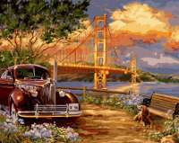 Без бренда «Американский автомобиль на фоне моста через залив» в Пензе