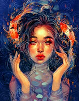 Без бренда «Девушка и карпы кои» в Пензе в интернет-магазине  Без бренда «Девушка и карпы кои» в Пензе