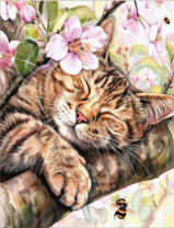 Без бренда «Волосатый котик спит на ветви яблони» в Пензе