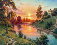 Без бренда «Вид на реку на закате» в Пензе в интернет-магазине  Без бренда «Вид на реку на закате» в Пензе